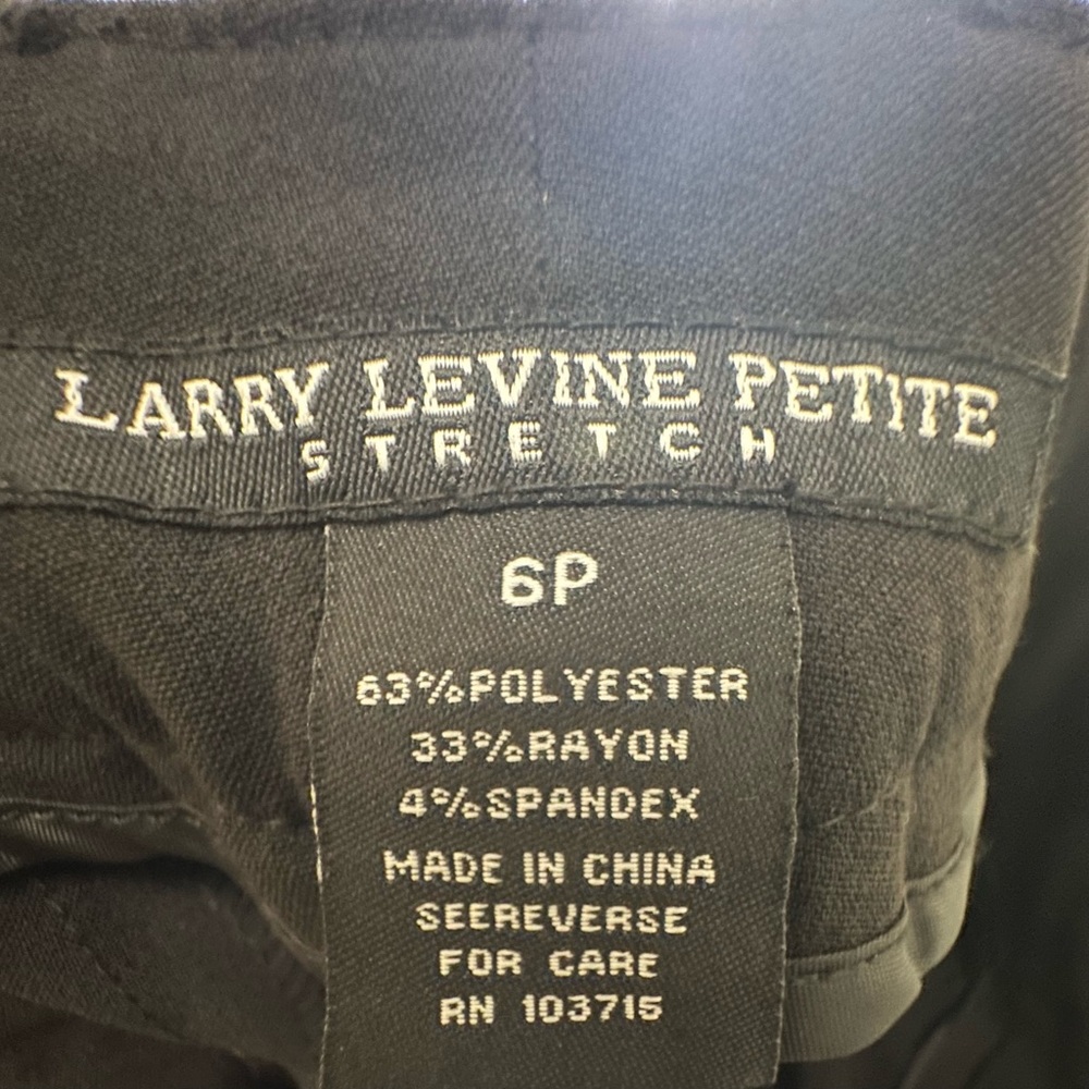 Larry Levine Black Wide-Leg Pants with Side Tabs - Picture 2 of 4